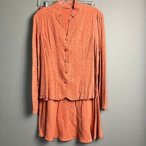 Tianello Tencel Jillian Jacket Panel Skirt Set‎ Gauze Cottagecore Button Up M L